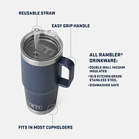 Rambler 
25oz Straw Mug- BBlue
