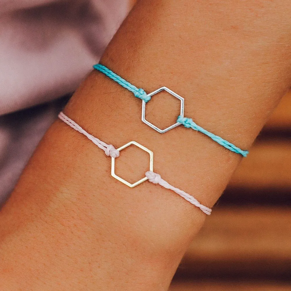 Hexagon Charm Bracelet