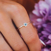 Triangle Chalcedony Ring