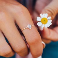 Teardrop Moonstone Ring