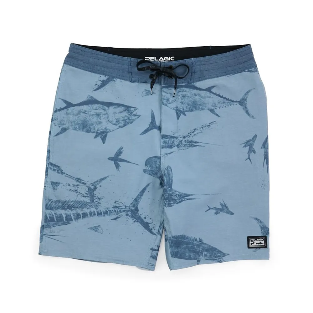 Pelagic Deep Drop Shorts - Gyotaku