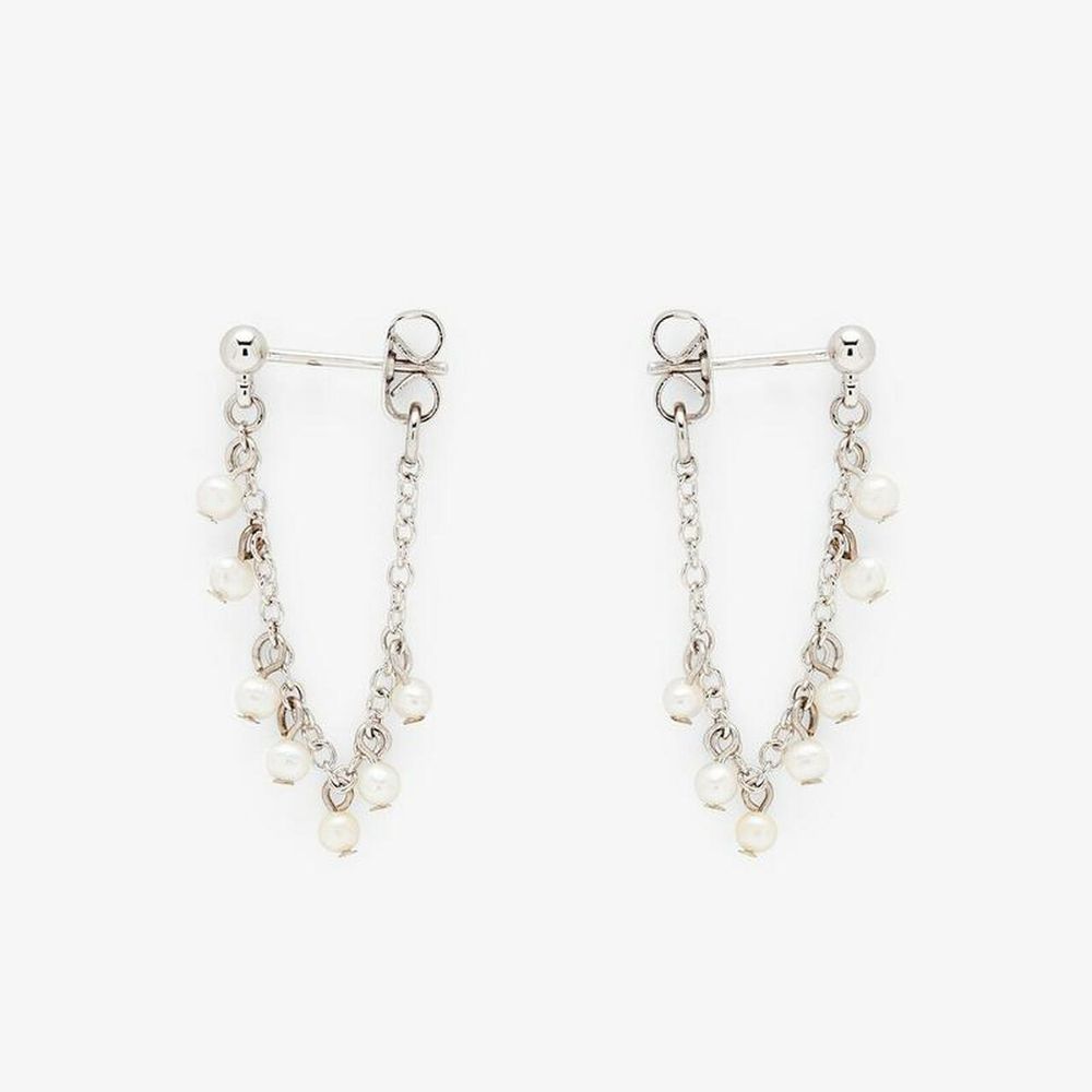 Pearl Chain Wrap Earrings