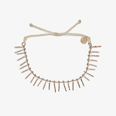 Fringe Bead Rose Gold Anklet