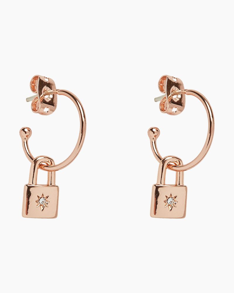 Lock Hoop Earrings