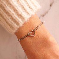 Open Heart Paperclip Chain