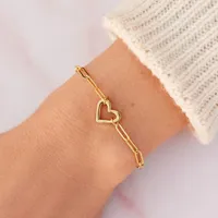 Open Heart Paperclip Chain