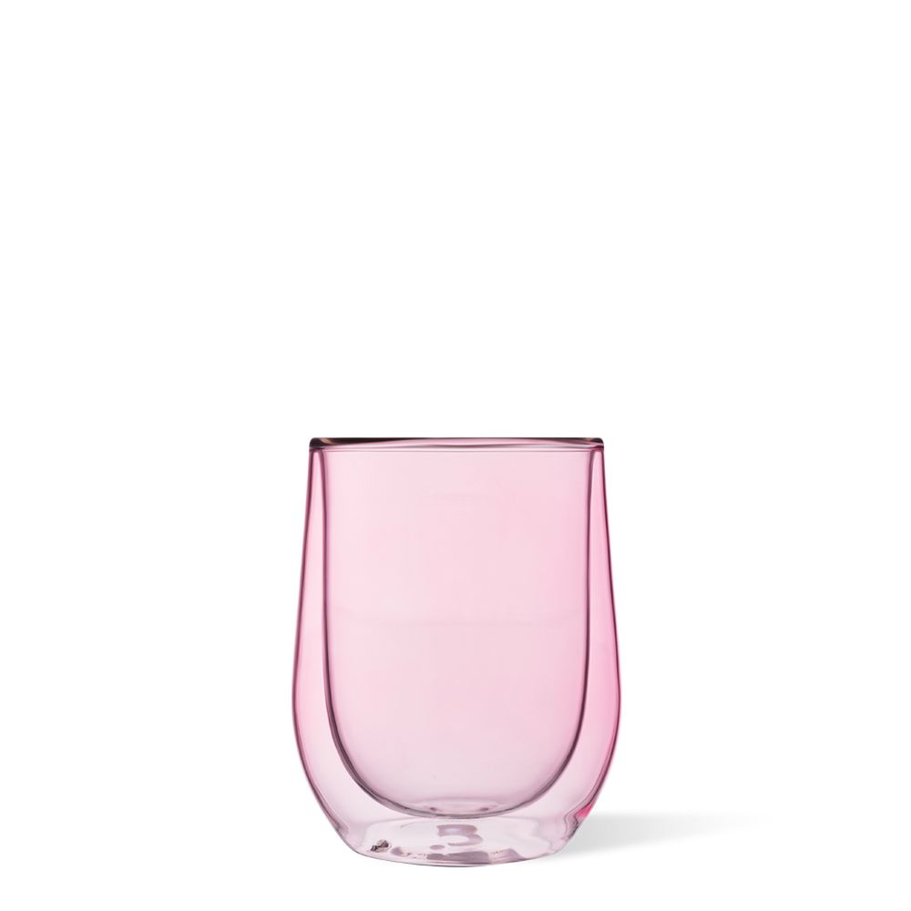 Stemless Glass Set (2) Blush