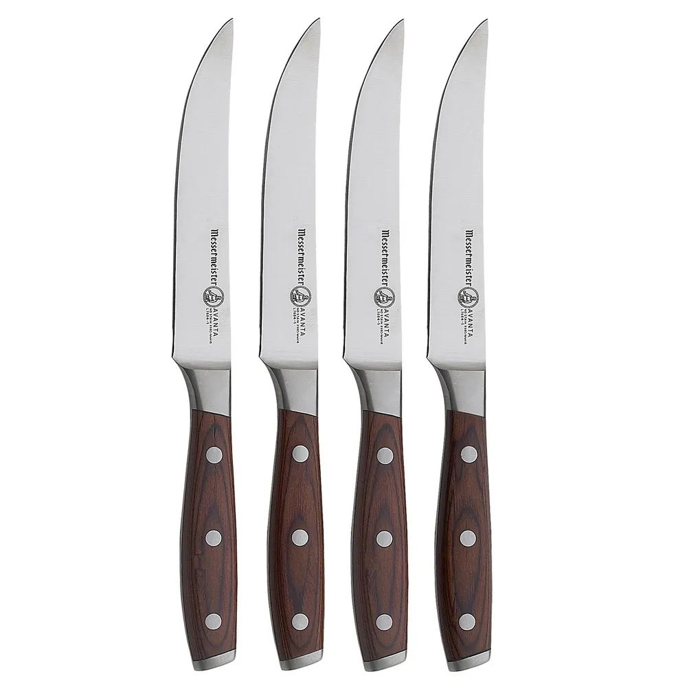 Messermeister Avanta Pakkawood Steak Knife Set 4Pc (L8684-5/4S)