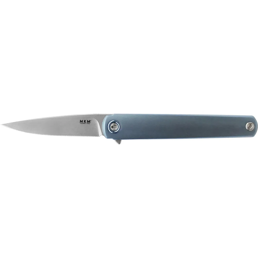 MKM Flame Executive Flipper Blue Titanium Drop Point (MK FL01-TBSW)