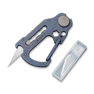 CIVIVI Polymorph Blue Titanium Carabiner Keychain Multi-Tool (C20045-3)