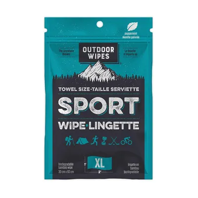 Outdoor Wipes Bamboo Wet Wipes XL Peppermint 12Pk (OWPEXL)