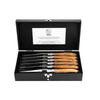 Laguiole Style de Vie Luxury Steak Set Olive Wood 6Pc (LuxSteakOlijf)