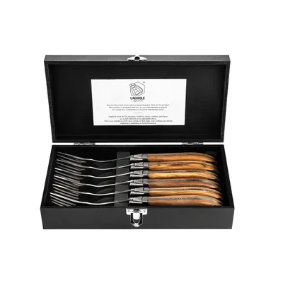Laguiole Style de Vie Luxury Fork Set Olive Wood 6Pc (LuxVorkOlijf)