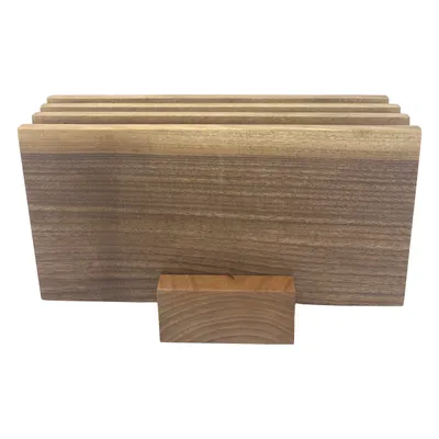 Sticks & Boards Walnut Plate Set 4Pc (SB012)