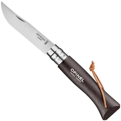 Opinel No. 8 Stainless Steel Brown Beech Wood with Lanyard (2211)
