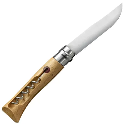 Opinel No. 10  Corkscrew Stainless Steel Folding Knife (1410)