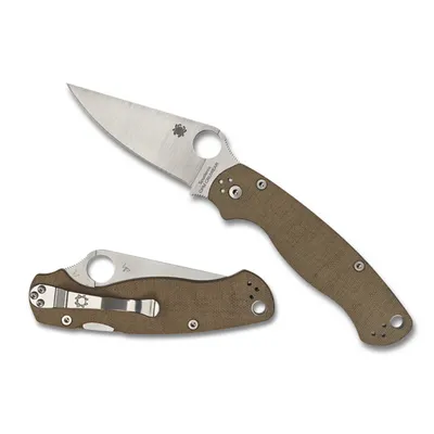 Spyderco Para Military 2 CPM Cru-Wear Micarta Brown (C81MPCW2)