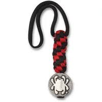 Spyderco Lanyard Red Black Flat Bead (BEAD5LY)