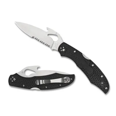 Spyderco Cara Cara 2 Emerson Opener Partially Serrated (BY03PSBK2W)