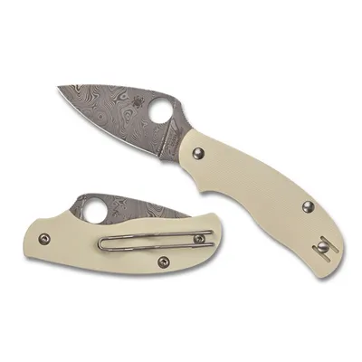 Spyderco Urban Ivory G10 Damasteel Sprint Run (C127GPIVD)