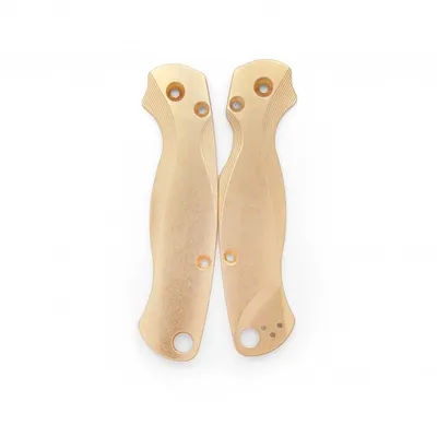 Flytanium Spyderco Para2 Lotus Scales Brass (FLY-801)