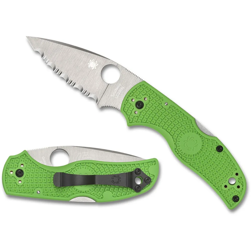 Spyderco Native 5 Salt Green Serrated (C41SGR5)