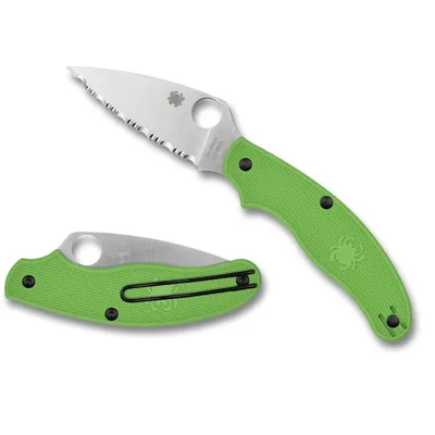 Spyderco UK Penknife Salt Green Serrated (C94SGR)