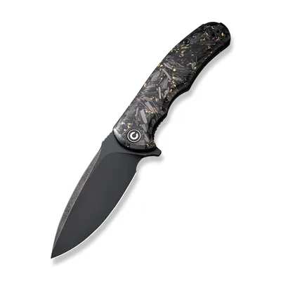 CIVIVI Praxis Black Carbon Fiber Golden Shreds (C803J)