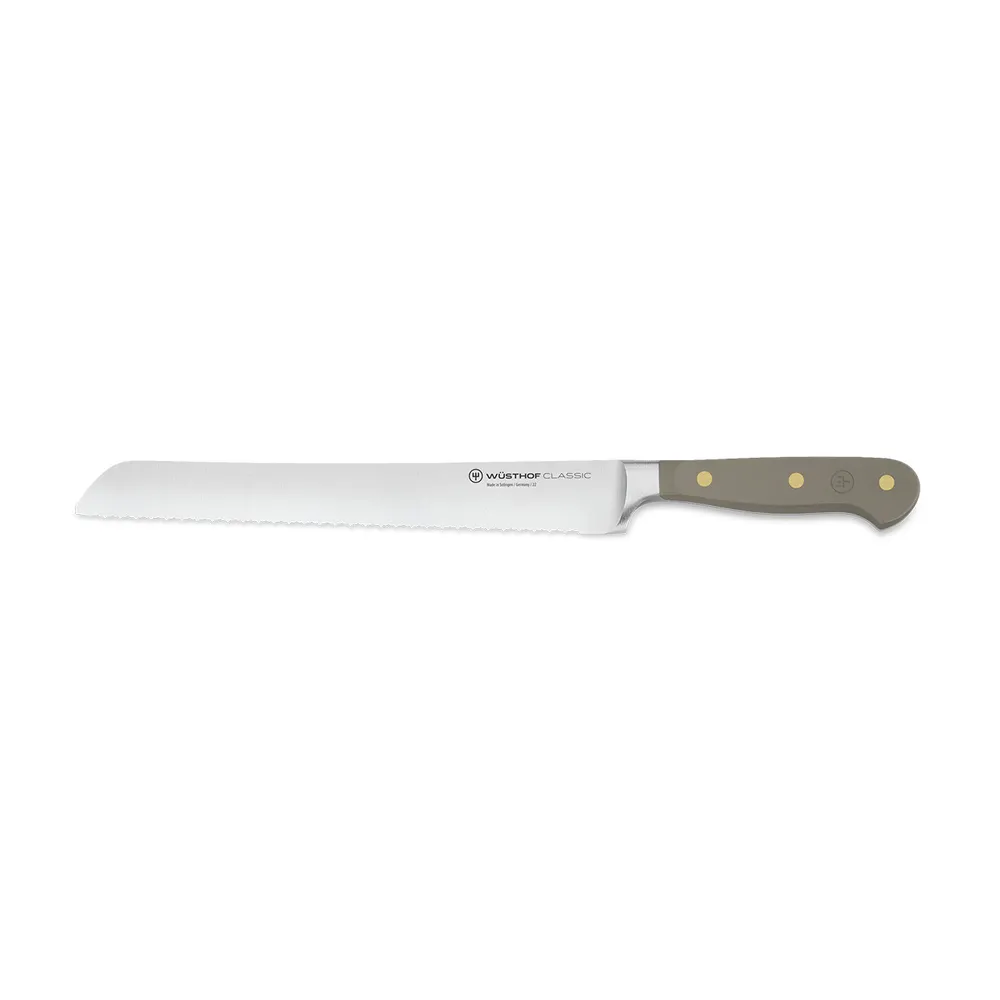 Wusthof Classic Colour Double Serrated Bread Knife 9" Velvet Oyster (1061706123)