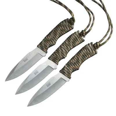 Black Tusk Throwing Knife 8" Stainless Steel 3Pc (8020-3)