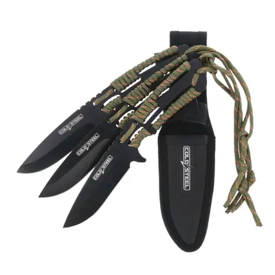 Cold Steel Throwing Knives Paracord 4.4" 3Pc (CS-TH-44KVD3PK)
