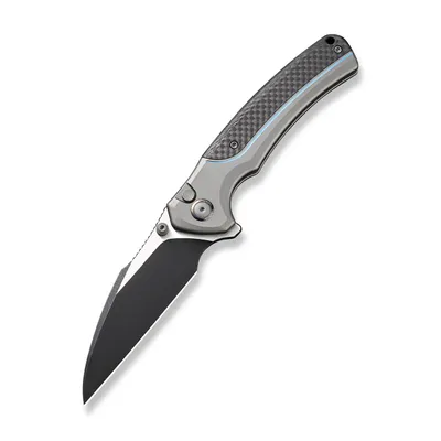 WE Knife Co Limited Edition Ziffius Grey Titanium Twill Carbon Fibre Black Stonewashed (WE22024A-1)