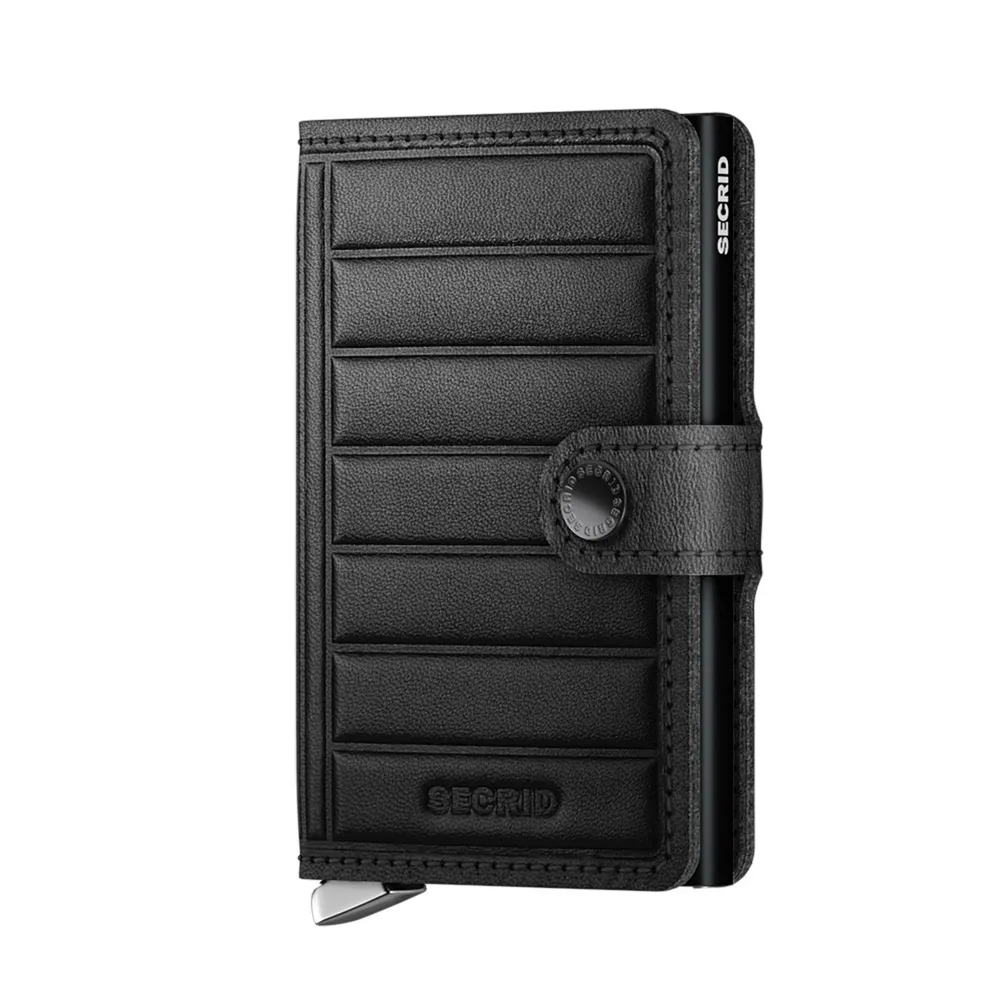 Secrid Premium Miniwallet Emboss Lines Black (MEl-Black)