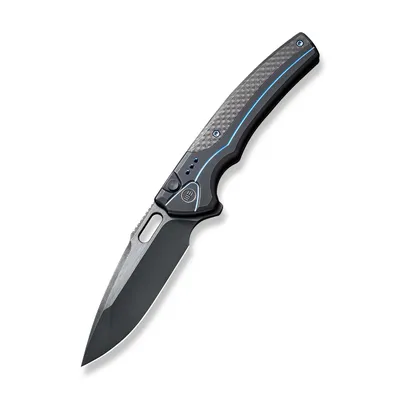 WE Knife Co Limited Edition Exciton Titanium Black Blue Twill Carbon Fiber (WE22038A-2)