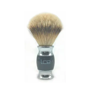 Ice Shave Brush Badger Silvertip Chrome