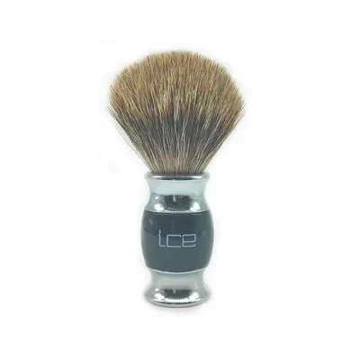 Ice Shave Brush Badger Pure Chrome