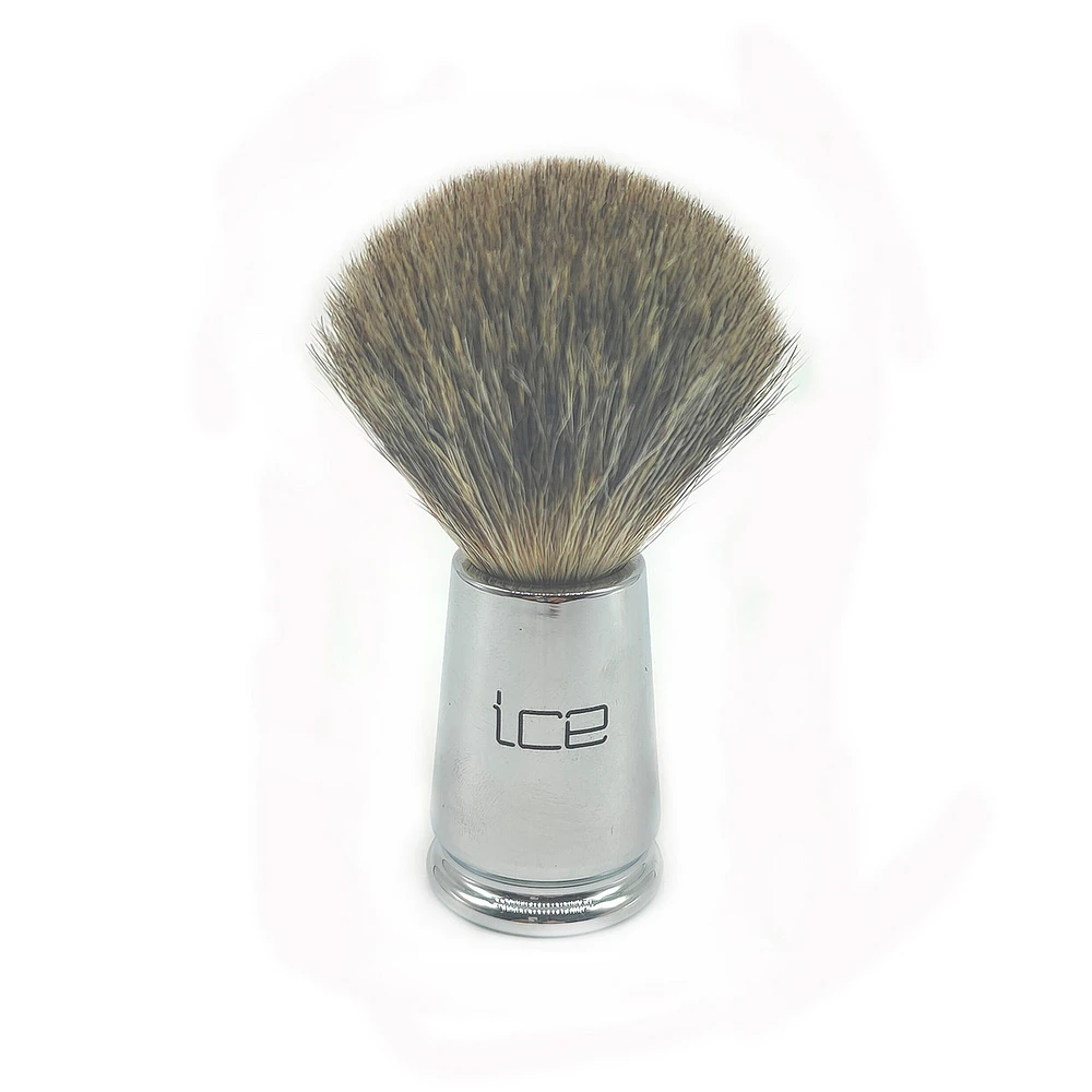 Ice Shave Brush Badger Mixed Chrome (409020)