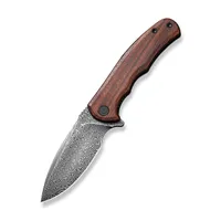 CIVIVI Mini Praxis Guibourtia Wood Damascus Clad (C18026C-DS1)