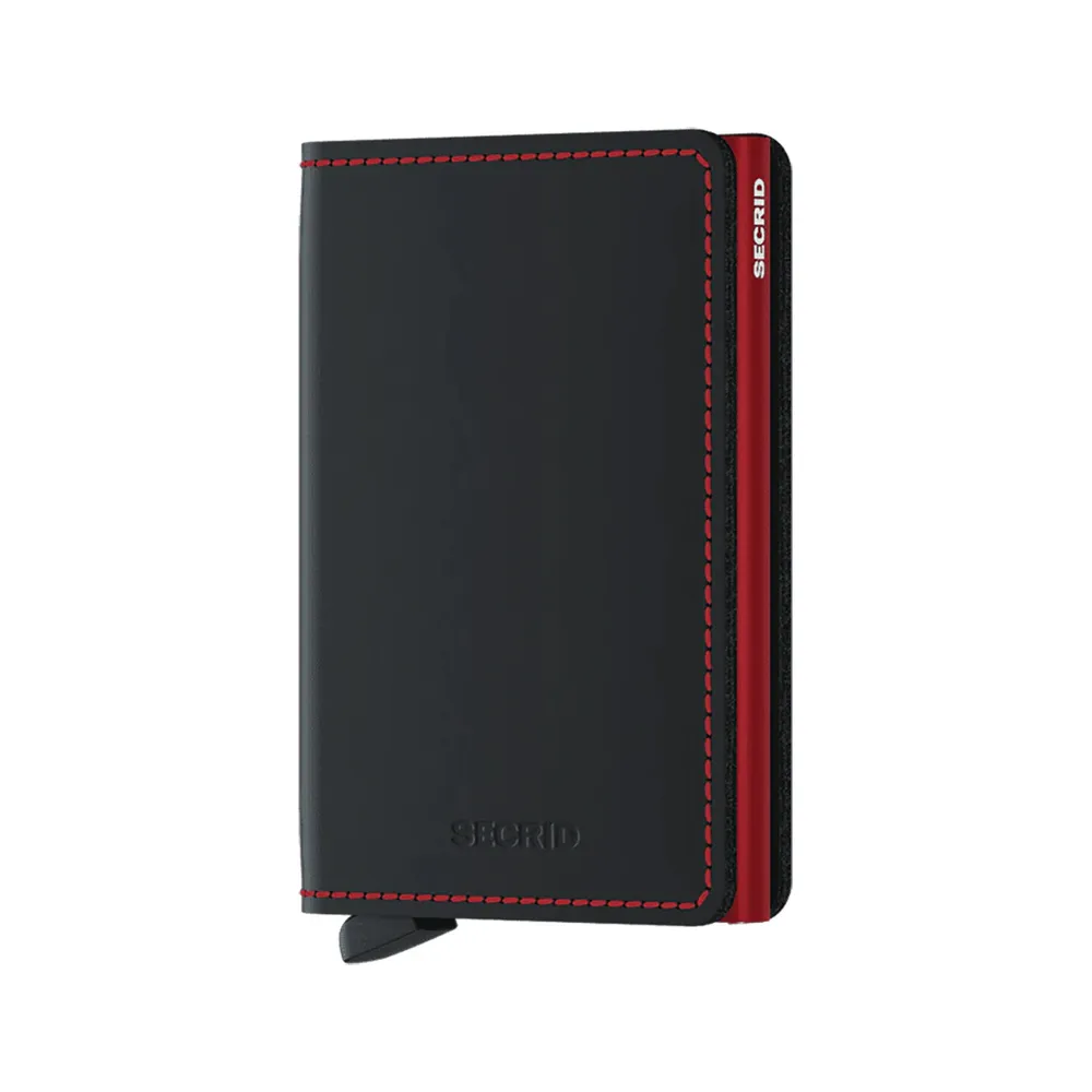 Secrid Slimwallet Matte Black Red (SM-Black & Red)