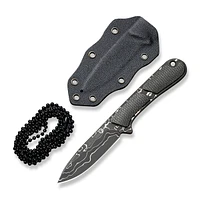 CIVIVI Elementum Mini Fixed Blade Micarta Green Damascus Clad (C23010-DS1)