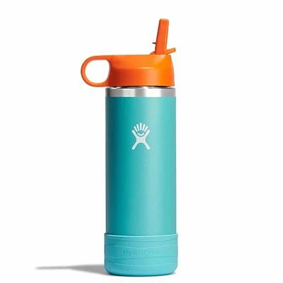 Hydro Flask Kids Wide Mouth Straw Lid and Boot Seaspray 18oz (W18CSWBB363)