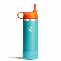 Hydro Flask Kids Wide Mouth Straw Lid and Boot Seaspray 18oz (W18CSWBB363)