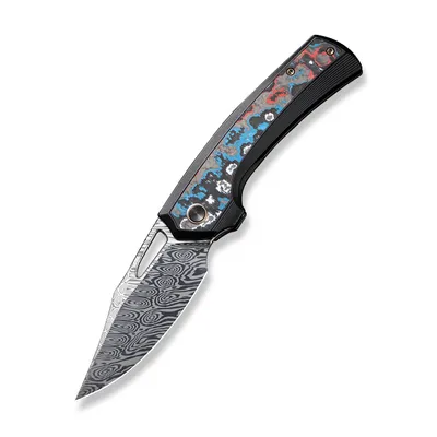WE Knife Co Limited Edition Nefaris Titanium Black Nebula Fat Carbon Damasteel (WE22040F-DS1)