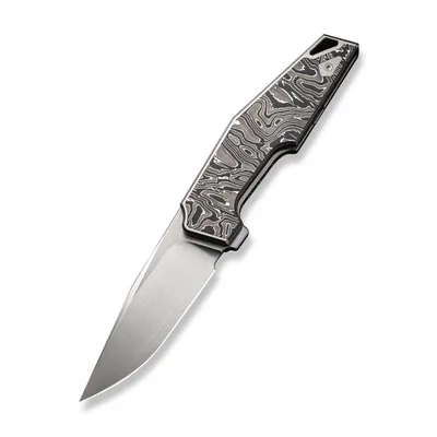 WE Knife OAO Titanium Grey Aluminum Foil Carbon Fiber Inlay (WE23001-1)