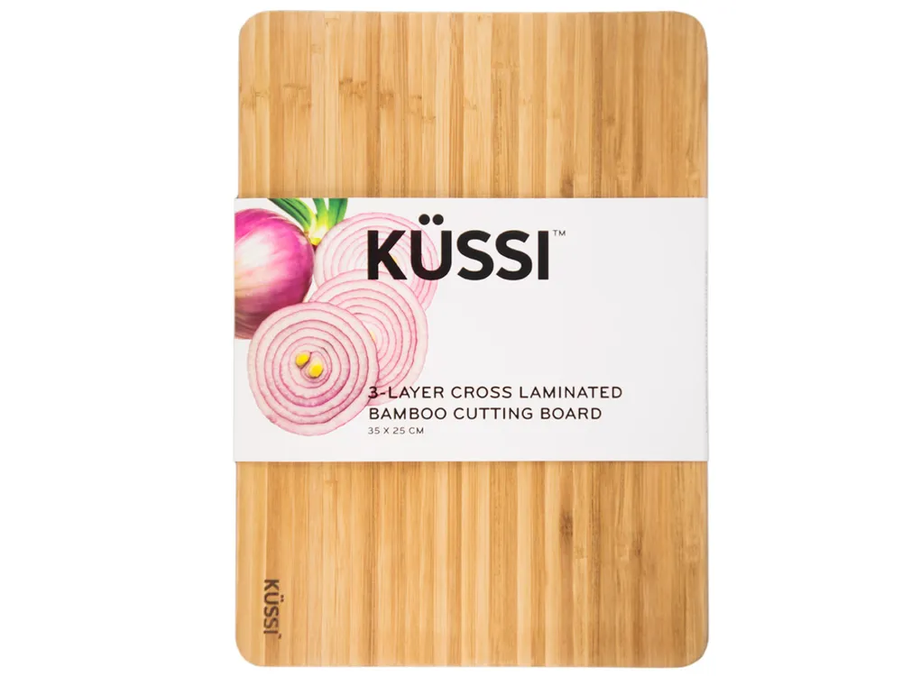 Kussi Bamboo Cutting Board - 3 layer - 35cm x 25cm (59602)