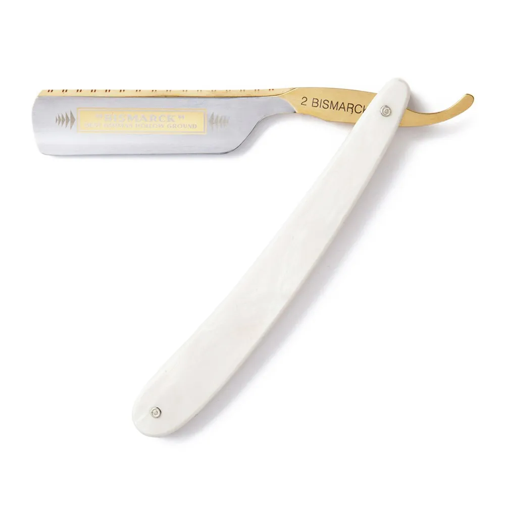 DOVO 'Bismark' Straight Razor Carbon Steel 6/8" Full Hollow Ground - Pearl/Acrylic (10681312'26820)