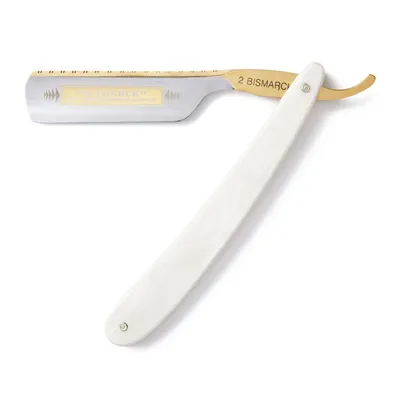 DOVO 'Bismark' Straight Razor Carbon Steel 6/8" Full Hollow Ground - Pearl/Acrylic (26820)