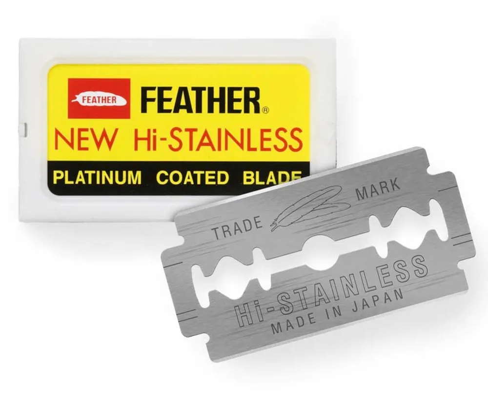 Feather Hi Stainless Double Edge Safety Razor Blades - 10pc (F1-30-430)