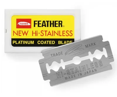 Feather Hi Stainless Double Edge Safety Razor Blades - 10pc (F1-30-430)