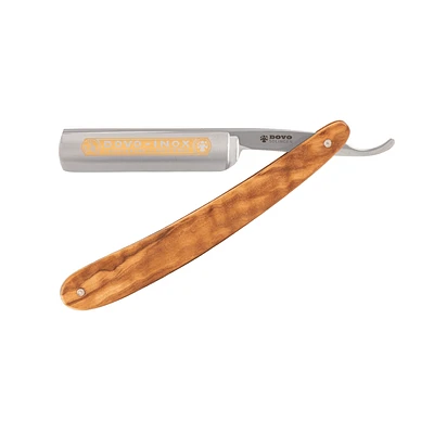 DOVO Straight Razor Stainless Steel 5/8" Full Hollow Ground - Olive Wood (13581027;415875)